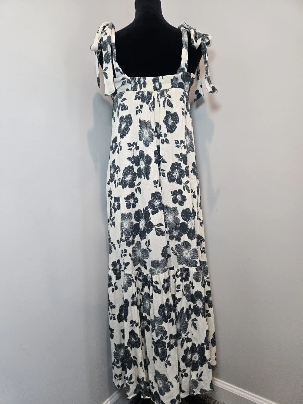 Abercrombie & Fitch Maxi Dress Women's XS Flowers Boho Summer Y2k Cottagecore
